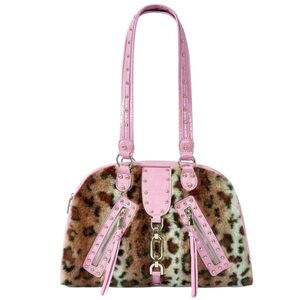 Pink Leopard Shoulder Bag